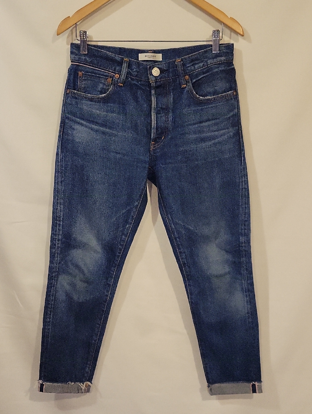 Moussy Vintage Jeans Size 27 Straight Leg Button Fly Low Rise Boyfriend Style